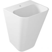 Lavabo Meg11 sospeso cm. 50x40 in ceramica bianco lucido di - Bianco