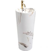 REA - lavabo monolitico blanka marble