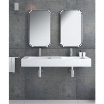 Lavabo mural rectangular Blanco mate - Maniema