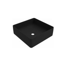 Lavabo noir mat 416x416 mm avec installation sur plan Ercos Musa BLCERNMUSA0011 Couleurs: Noir mat