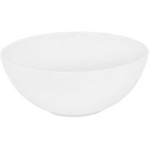 Luxebath - ecd Germany Lavabo Cerámico Ovalado con Agujero Conexión Estandar - Blanco - Lavamanos Sobre Encimera - 320 x 320 x 135 mm - Diseño