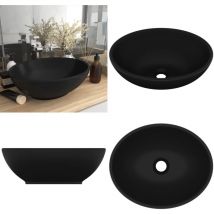 Lavabo ovale de luxe Noir mat 40x33 cm Céramique - Lavabo Ovale - Lavabo Noir - Lavabo Céramique - Lavabo Salle De Bain - Meuble Salle De Bain - Home