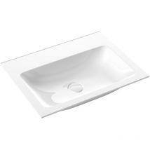 Emco - Lavabo evo 600, 611x475mm, sin rebosadero, para mueble bajo