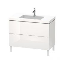 Duravit - Lavabo para muebles L-Cube c-bonded con base de pie,