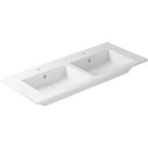 Lavabo Plus Design sospeso/incasso soprapiano con due vasche