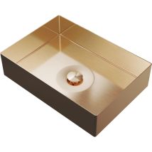 Lavabo Rectangulaire En Acier Rose Doré Salle De Bain Liège Laja