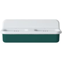 Lavabo Rétro Double En Céramique 102 Cm - True Colors Lite - Pétrole