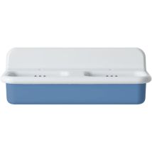 Lavabo Rétro Double En Céramique 102 Cm - True Colors Lite - Bleu Pastel