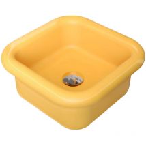 Bleu Provence - Lavabo Rétro en Céramique - 40 cm - True Colors Lite - Jaune (Giallo 1021)