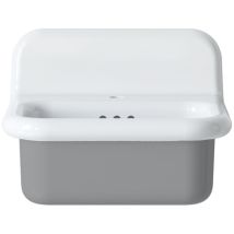 Lavabo Rétro En Céramique 50 Cm - True Colors Lite - Petit Format - Gris Clair