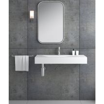 Kroos - Lavabo rettangolare sospeso Bianco opaco - Kipushi