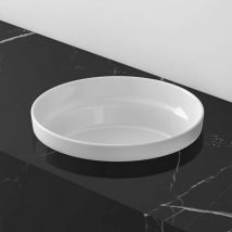 Poalgi - Lavabo semi-encastré cilin se céramique 36x12x36 cm blanc