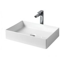 Artceram - Lavabo sobre encimera 38x55 cm en cerámica blanca brillo - Art Ceram Scalino