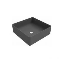 Ponsi - Lavabo sobre encimera 416x416 mm alto 135 mm en gris mate Ercos Musa BLCERBMUSA0011 Gris mate
