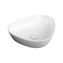 Vitra - Lavabo sobre encimera asimétrico Plurals blanco mate