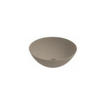 Ponsi - Lavabo sobre encimera de cerámica capuchino mate con dimensiones 416x155 mm Ercos Musa BLCERPMUSA0001 Cappuccino Mat