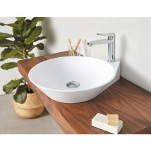 Lavabo sobre encimera en piedra sintética nadir 43.5 cm x 51 cm