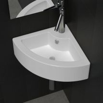 Bonnevie - Lavabo sobre - Lavamano con rebosadero blanco 45x32x12,5 cm BHF35168