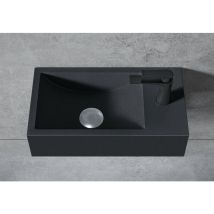 Bernstein - Lavabo sospeso BA18 di pietra artificiale (Solid Surface) - 40 x 22 x 10 cm - colore e foro rubinetto a destra o a sinistra selezionabili
