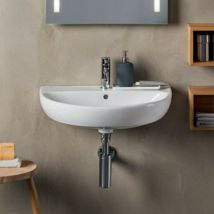 Lavabo Sospeso 55x44xh17 cm pozzi ginori - geberit in Ceramica - Con Foro Troppopieno
