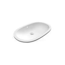 Lavabo sottopiano ovale allungato variant 65x41cm bianco