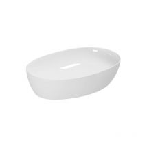 Azzurra - Lavabo suspendido en cerámica blanca brillo Ceramica Circle