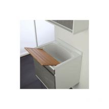 Inbagno - Lavabo suspendu avec deux portes Ciment 60x50x h61 cm