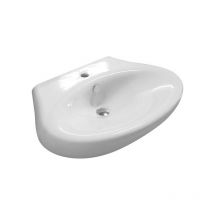 GSG - Lavabo touch 70x49,5xh16,5 cm di Lunghezza d'Appoggio o Sospeso a Parete - Ceramica Bianca