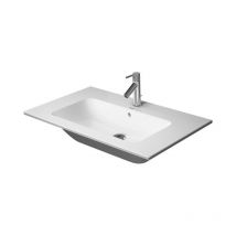 Duravit - Lavabo pour meuble me by Starck 830mm blanc soie mat avec trop-plein, avec trou b, 1 trou pour robinet