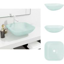 Vidaxl - Lavabo Verre 42x42x14 cm Dépoli - Lavabo En Verre - Lavabo Salle De Bain - Lavabo Design - Lavabo Moderne - Lavabo Dessus Comptoir