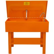 Lavadora De Piezas 180l 40 Galones Limpiador Limpieza Lavado Garaje Taller Mecánico Manguera Flexible Con Estante Extraíble Lavapiezas Banco 