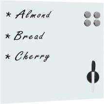 Furniture Limited - Lavagna Magnetica a Parete in Vetro 50x50 cm