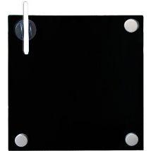 Lavagna magnetica in vetro Melko lavagna bianca, lavagna di vetro, lavagna magnetica, bacheca, 45 x 45 x 0,4 cm, nera