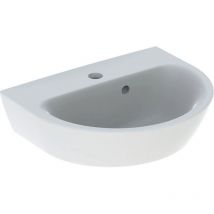 Lavamani Geberit Renova, Bianco, 45x17,3x36cm, foro rubinetto al centro