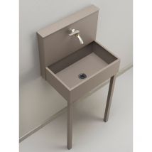 Lavandino a Parete da Giardino con Doppio Rubinetto Belfer 42/PRL Tortora