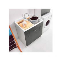 Colavene - Lavatoio Twist Con Cesto E Asse Lavapanni 80x60x87 Antracite - 24080h