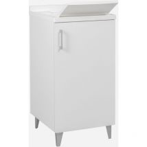Lavatoio per Interno 45x50 cm 1 Anta Woody Top Bianco