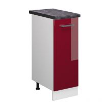 Armario de farmacia R-Line, Rojo Burdeos alto brillo, 30 cm , ET Antracita, Vicco