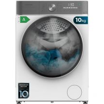 Lave-linge de capacité 10 kg de et 1400 tr/min, 16 programmes,Classe a, moteur Inverter Plus, Steam Max, smart wash et détecteur de charge de.