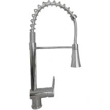 Bagnoclic - Mitigeur de cuisine avec douche extractible double jet, en laiton chromé