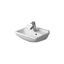 Duravit - Starck 3 - Lave-mains 450x320 mm, avec un trou pour robinetterie, avec WonderGliss, blanc 07504500001