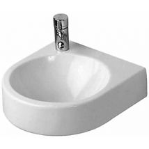 Duravit - Architec - Lave-mains sans trop-plein, 36x38 cm, blanc - lave-mains, avec trou à gauche 0766350009