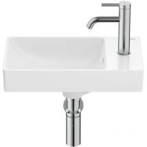 Ona lavabo asymétrique en porcelaine à poser Roca