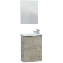 Ondee - meuble 40 1p + miroir + évier compact