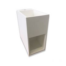 Palma g - Lave-mains rectangulaire suspendu - Design Elégant et Raffiné - Solide et Robuste - Entretien Facile - Blanc - 20 x 40 x 40 cm