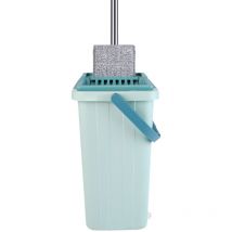 Haloyo - Lave Sol Vadrouille Nettoyage 360 ​​degrés + Seau +2 Tampons- vert