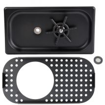 Lave-verres automatique en acier inoxydable pour usage domestique ou commercial - Nettoyeur et rinceur de tasses pour bar - Noir mat