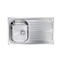 CM - Lavello atlantic 86X50 1 vasca destra+ gocciolatoio acciaio inox
