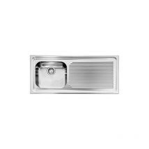 CM - Lavello aurora 116X50 1 vasca sinistra+ gocciolatoio acciaio inox