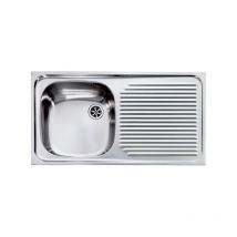 CM - Lavello aurora 79X42 1 vasca destra+ gocciolatoio acciaio inox